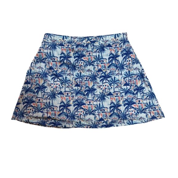 NWT Emerald 18 With With Blue  Tropical Print  Golf Skirt Size M - Picture 2 of 4